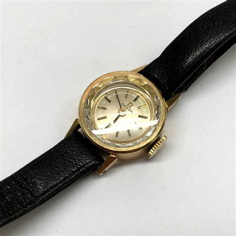 used omega womens watches|14k omega ladies watch.